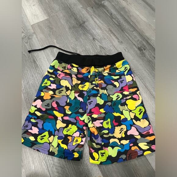 A Bathing Ape Multi-Color Camo Shark Shorts - Picture 3 of 13